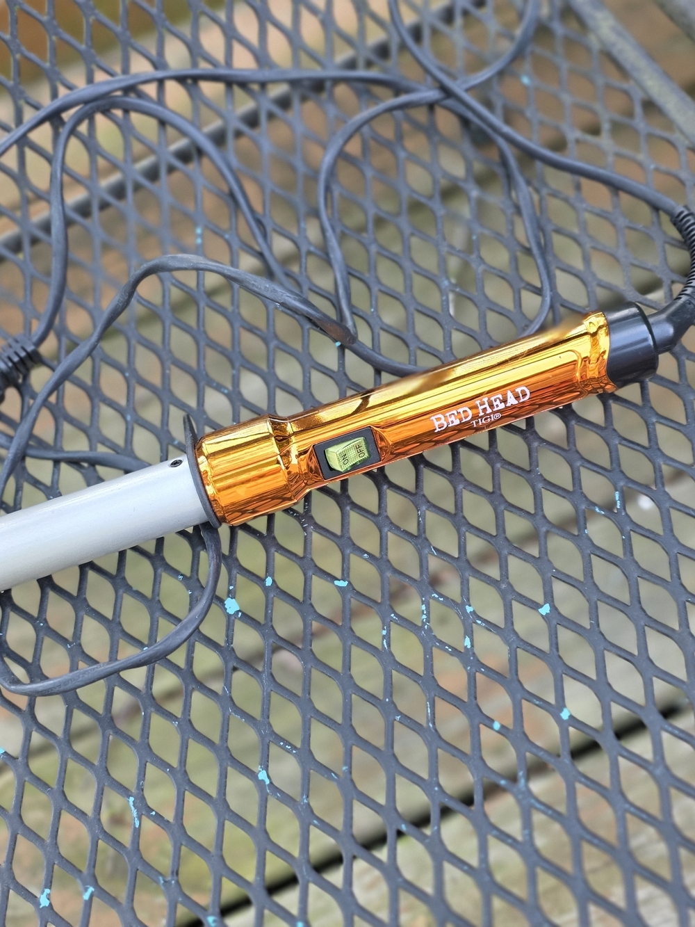 BedHead Orange and White Curling Iron